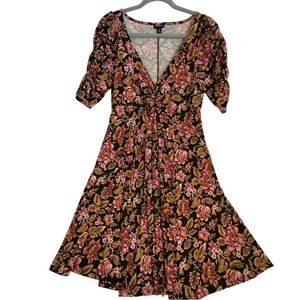 Torrid Floral V-Neck Dress Size 0